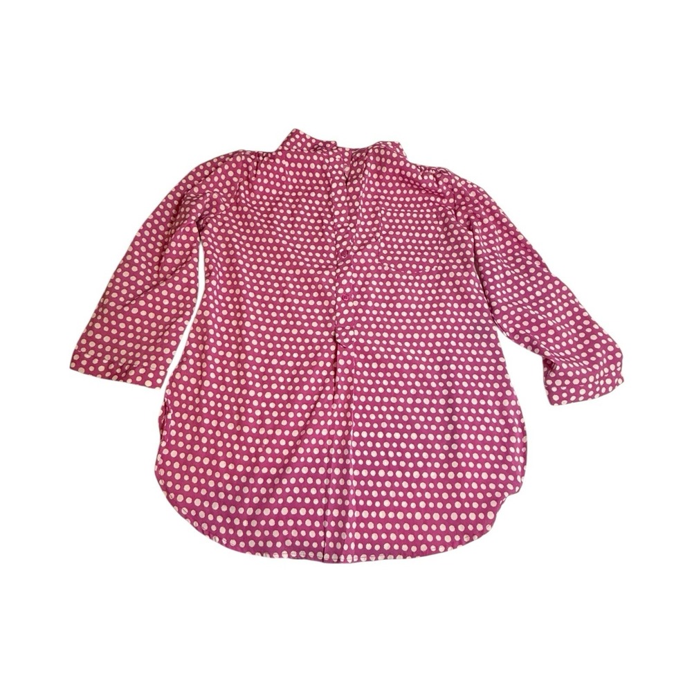 Antilia Femme Stretch Womens Top Small Pink 3/4 Sleeve Button Up Retro Chic - Picture 4 of 11